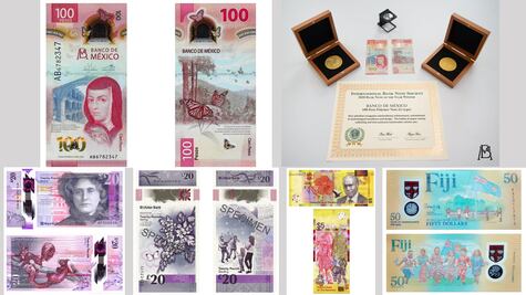 Estos son los billetes a los que venció el Sor Juana de 100 pesos como el mejor del mundo