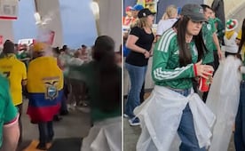 Identifican a mujer que arrojó refresco a un aficionado de Ecuador en el estadio CDMX