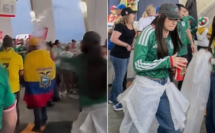 Identifican a mujer que arrojó refresco a un aficionado de Ecuador en el estadio CDMX