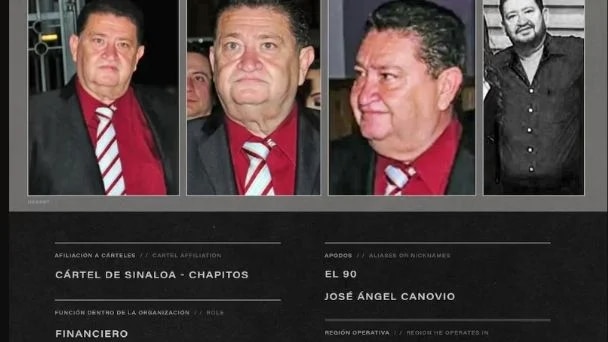 Canobbio Inzunza, según las autoridades estadounidenses, es señalado por su participación en actividades ilícitas relacionadas con el tráfico de drogas, específicamente en la distribución y transporte de fentanilo y otras sustancias controladas hacia Estados Unidos. 

Foto: Producción El Universal Puebla
