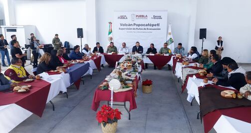 Gobernador Alejandro Armenta supervisa en territorio rutas del Popocatépetl