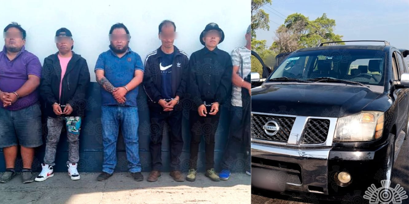 Detenidos por personal de la SSP en Tlapanalá / Foto Redes Sociales  SSP