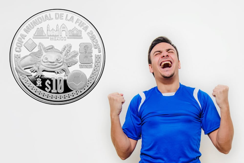 Las monedas conmemorativas del Mundial 2026 incluyen diseños inspirados en las sedes mexicanas | Foto: Banxico / Magnific