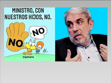 Por dibujo, ministro de Argentina amenaza a caricaturista; insinúa saber a qué escuela van sus hijos