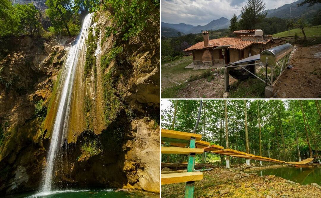 Las cascadas y cabañas de Aconco son un gran sitio para vacacionar | Foto: Aconco.com