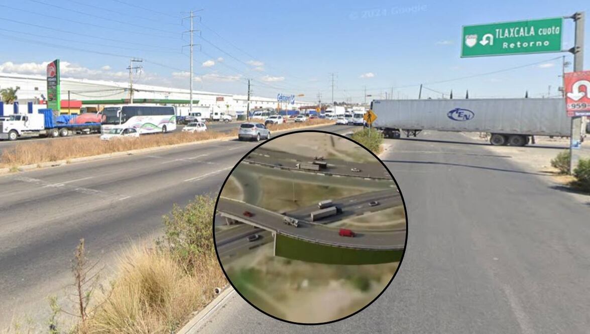 El distribuidor vial Puebla-Tlaxcala fue construido por Sergio Salomón | Foto: Google Maps/Gobierno del estado