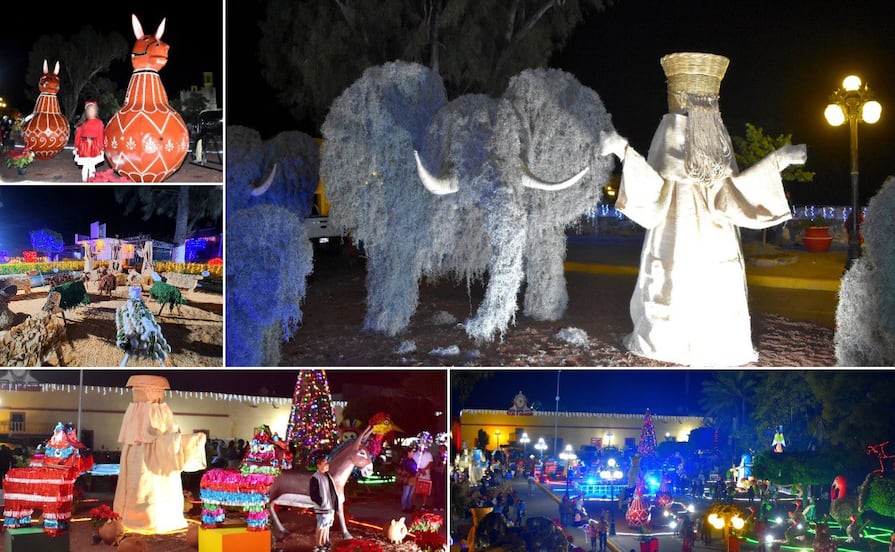 Nacimiento Monumental con más de 100 piezas de 3.5 metros de altura se exhibe en Huaquechula