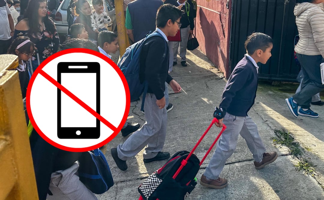 Roberto Zataráin, Marcos Castro y Delfina Pozos presentan iniciativas para la regulación de dispositivos móviles en escuelas | Foto: EsImagen / Canva