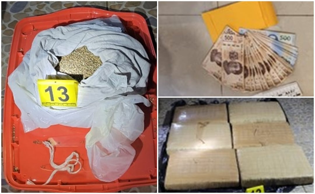 Los tres presuntos delincuentes fueron detenidos durante un cateo en Amozoc | Fotos: FGR