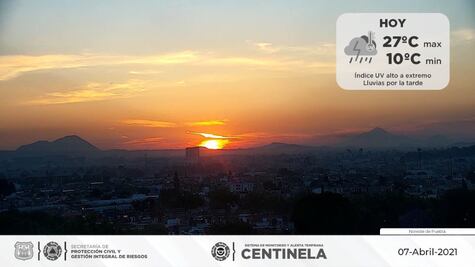 Pronóstico del clima para Puebla, 7 de abril 2021