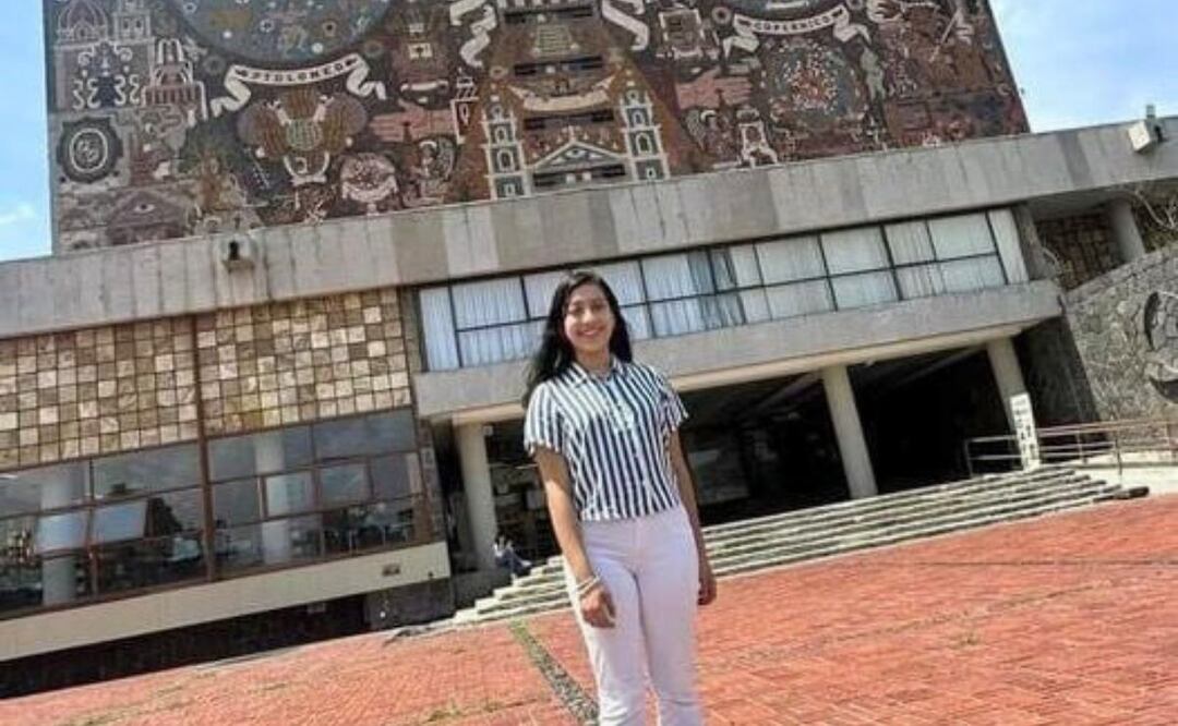 Karla Ximena González obtuvo el puntaje más alto en el examen de ingreso a la UNAM | Foto: Twitter Sergio Salomón