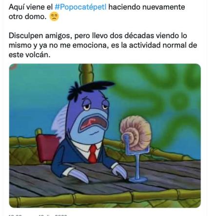 Los mejores memes sobre la explosión del Volcán Popocatépetl