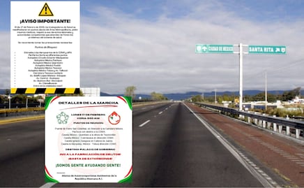 Anuncian bloqueos en autopista México-Puebla y otras vualidades el lunes 17 de febrero