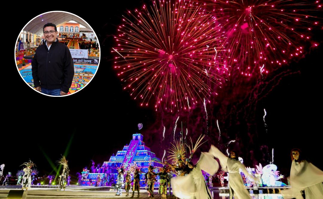 El diputado asistió a la Ofrenda de las Mil Luces y al Festival de la Luz y de la Vida, en Chignahuapan, con motivo del Día de Muertos | Foto: Congreso de Puebla.