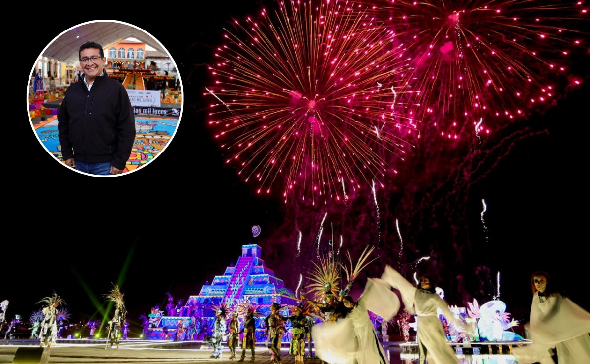 El diputado asistió a la Ofrenda de las Mil Luces y al Festival de la Luz y de la Vida, en Chignahuapan, con motivo del Día de Muertos | Foto: Congreso de Puebla.
