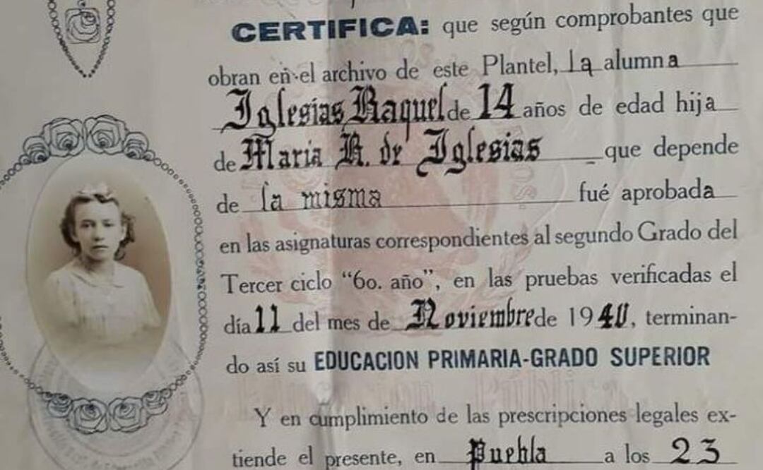 Este es un certificado de 1940 | Foto: Facebook Román Francisco Garibay