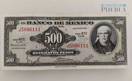Cuánto valen los $500 de Morelos, el billete hecho donde se imprimían los dólares