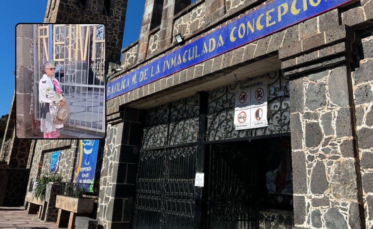 Abuelita ya no pudo entrar a la iglesia en Chignahuapan por llegar tarde | Foto: Redes Sociales / Captura de Video