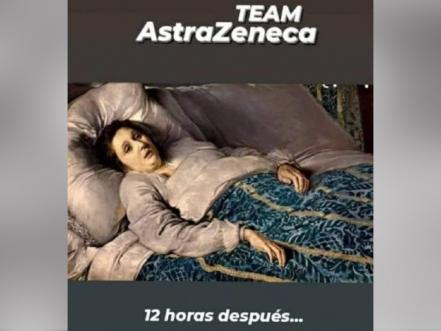 Con memes reciben los efectos secundarios de la vacuna AstraZeneca