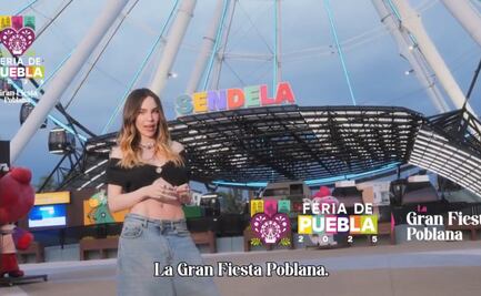Belinda graba video para promocionar la Feria de Puebla 2025