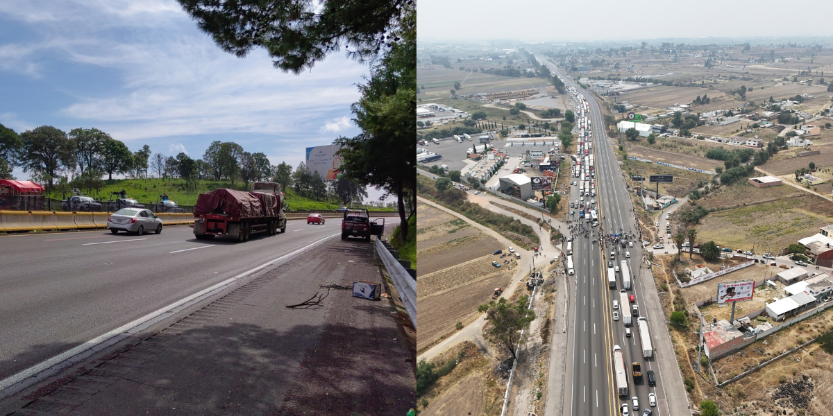 En qué tramo de la autopista México-Puebla hay tráfico por obras