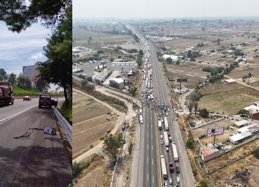 En qué tramo de la autopista México-Puebla hay tráfico por obras