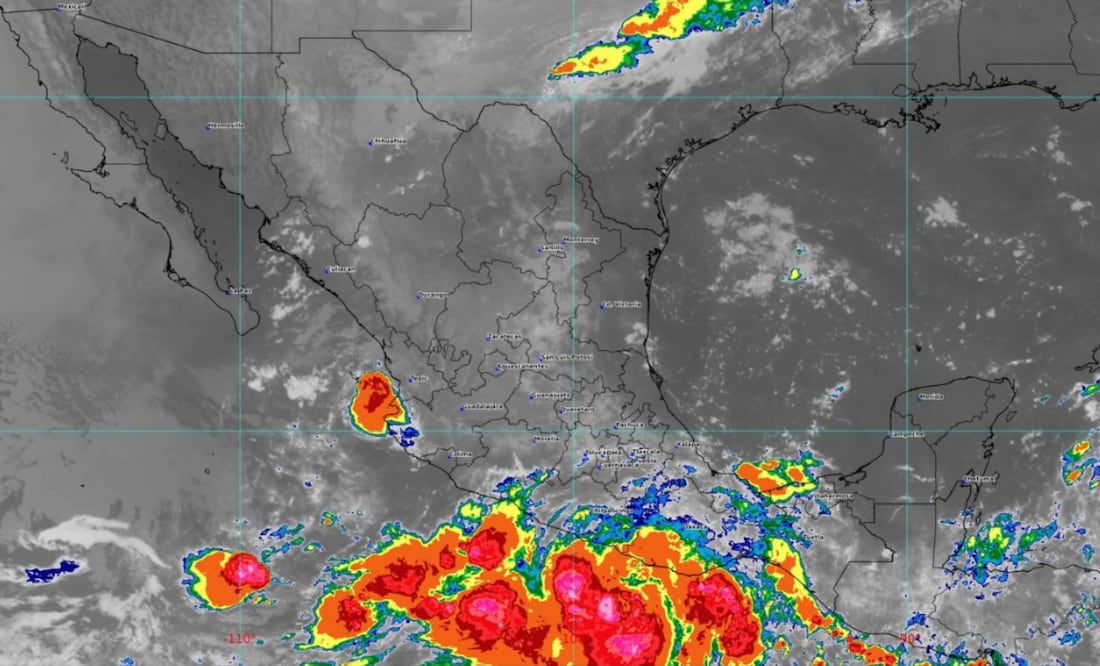 El Centro Nacional de Huracanes de EE. UU. informó al mediodía de este lunes que John ha alcanzado la categoría 1 de huracán.
Foto: Producción El Universal Puebla