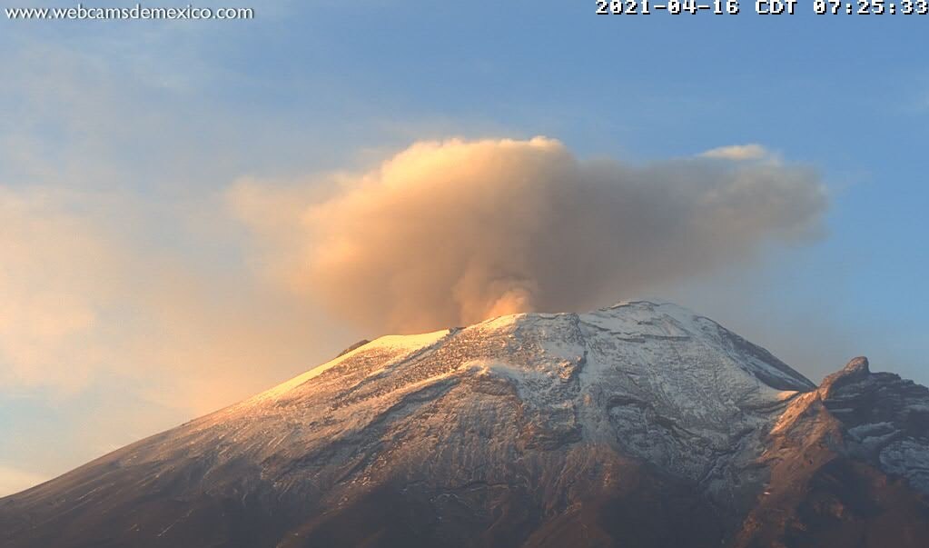 ¿Cómo amaneció el Popocatépetl? 16 de abril  2021