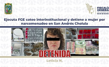 Descubren narco tienda en San Pedro Cholula y detienen a su dueña