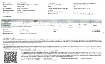 Exhibe AMLO factura de presunta compra de un departamento que hizo Loret de Mola