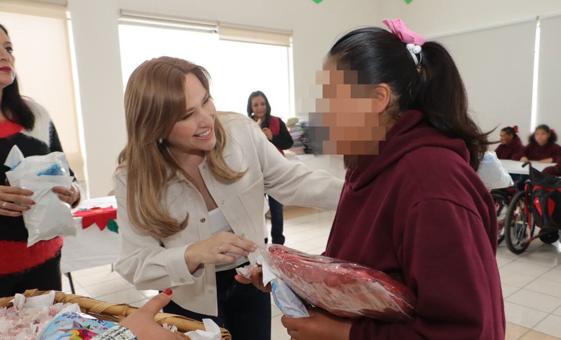 Ceci Arellano convivió con niñas y niños de Casa de Ángeles. Fotos Gobierno del Estado