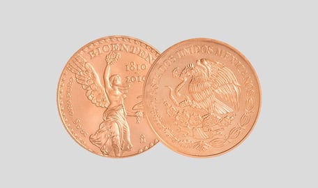 Centenario y Bicentenario, esto valen las monedas conmemorativas de oro