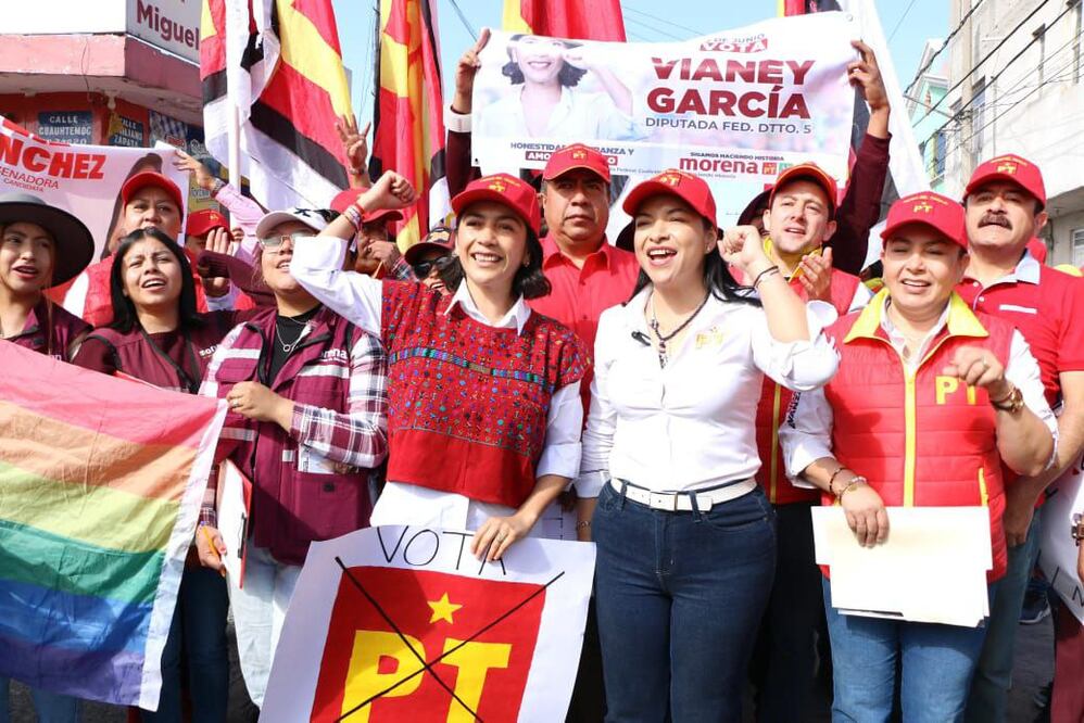 Liz Sánchez recorrió San Martín Texmelucan | Foto: Especial