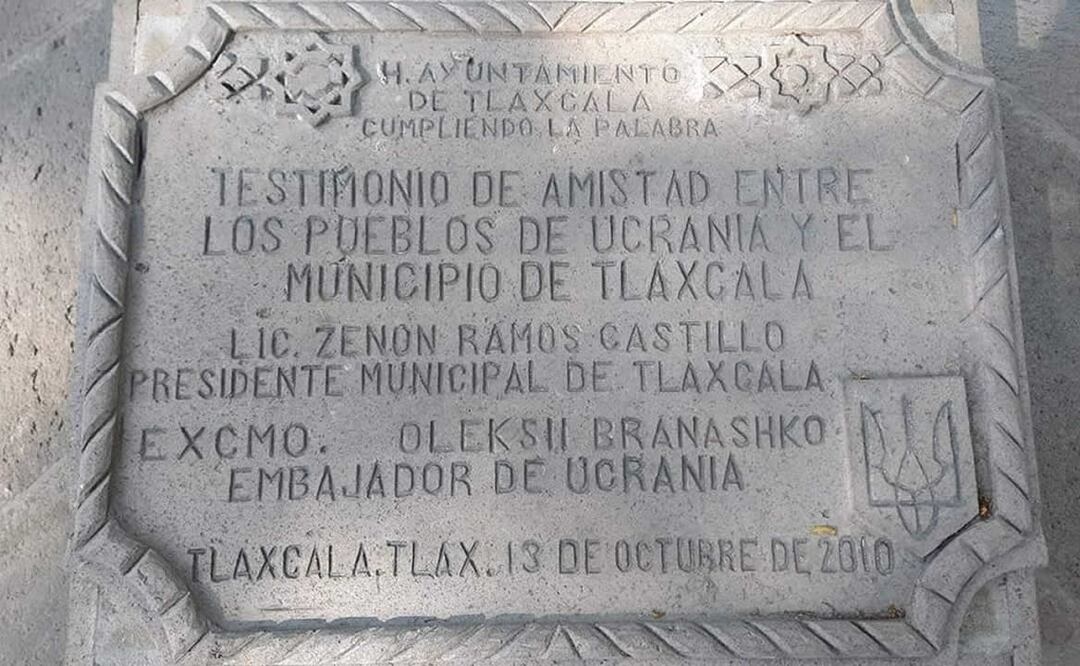 La placa se ubica en la plaza municipal. Foto: Sectur Tlaxcala