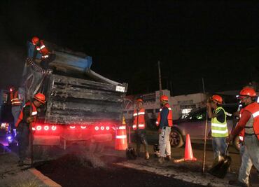 Encabeza Pepe Chedraui supervisión de trabajos de bacheo nocturno