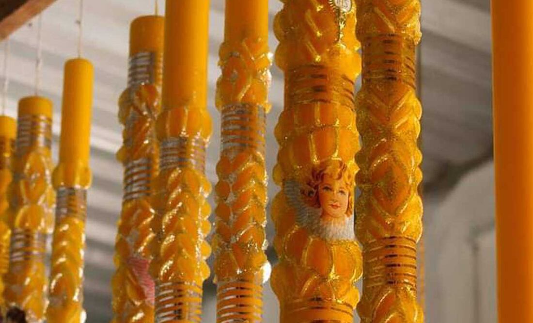 Las ceras son protagonista de las ofrendas esta temporada | Fotos: Facebook de San Gabriel Chilac