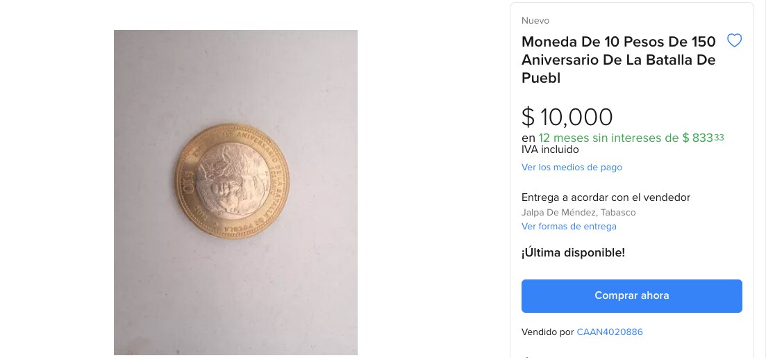 Esta moneda de 10 pesos es muy codiciada por los coleccionistas | Mercado Libre