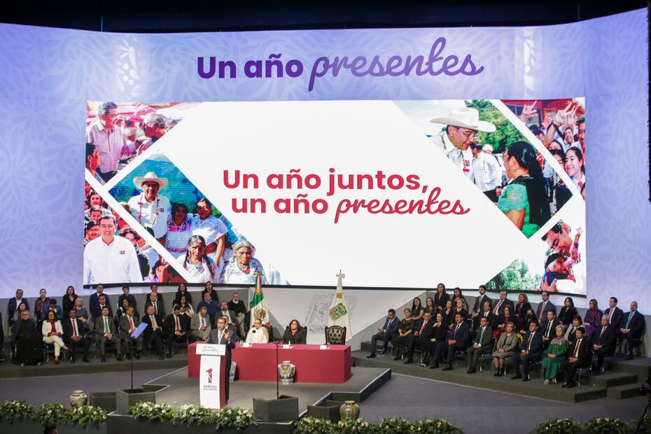 Sergio Salomón presentó su primer informe de gobierno en el Auditorio Metropolitano | EsImagen