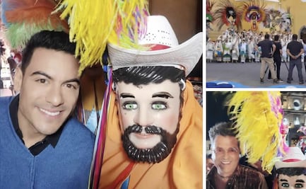 Carlos Rivera en Puebla. Previo al palenque, graba video con Carlos Vives en Huamantla