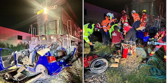 Tren embiste automóvil y mueren dos pasajeras en la colonia Villa Posadas de Puebla