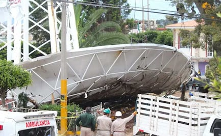 VIDEO. Así fue el desplome del tanque de agua en Texmelucan