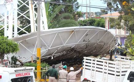 VIDEO. Así fue el desplome del tanque de agua en Texmelucan