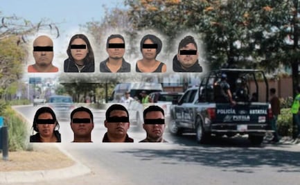 Ellos son los 9 presuntos miembros de la Barredora detenidos tras un operativo en Lomas de Angelópolis y en Sanctórum