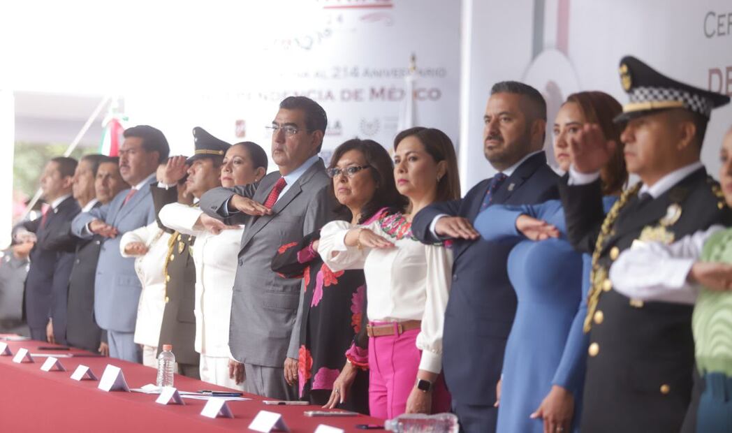 Sergio Salomón presidió la ceremonia conmemorativa de la Independencia |Fotos Gobierno del estado