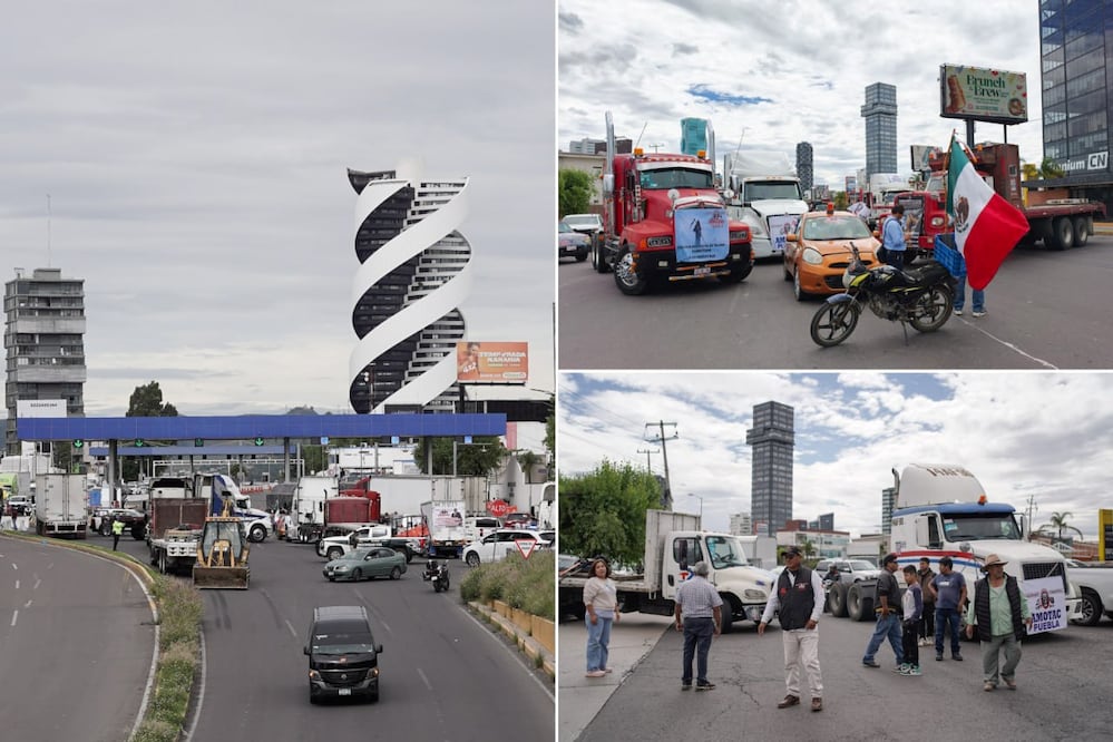 Transportistas de AMOTAC mantienen bloqueos en carreteras de Puebla | Foto: EsImagen