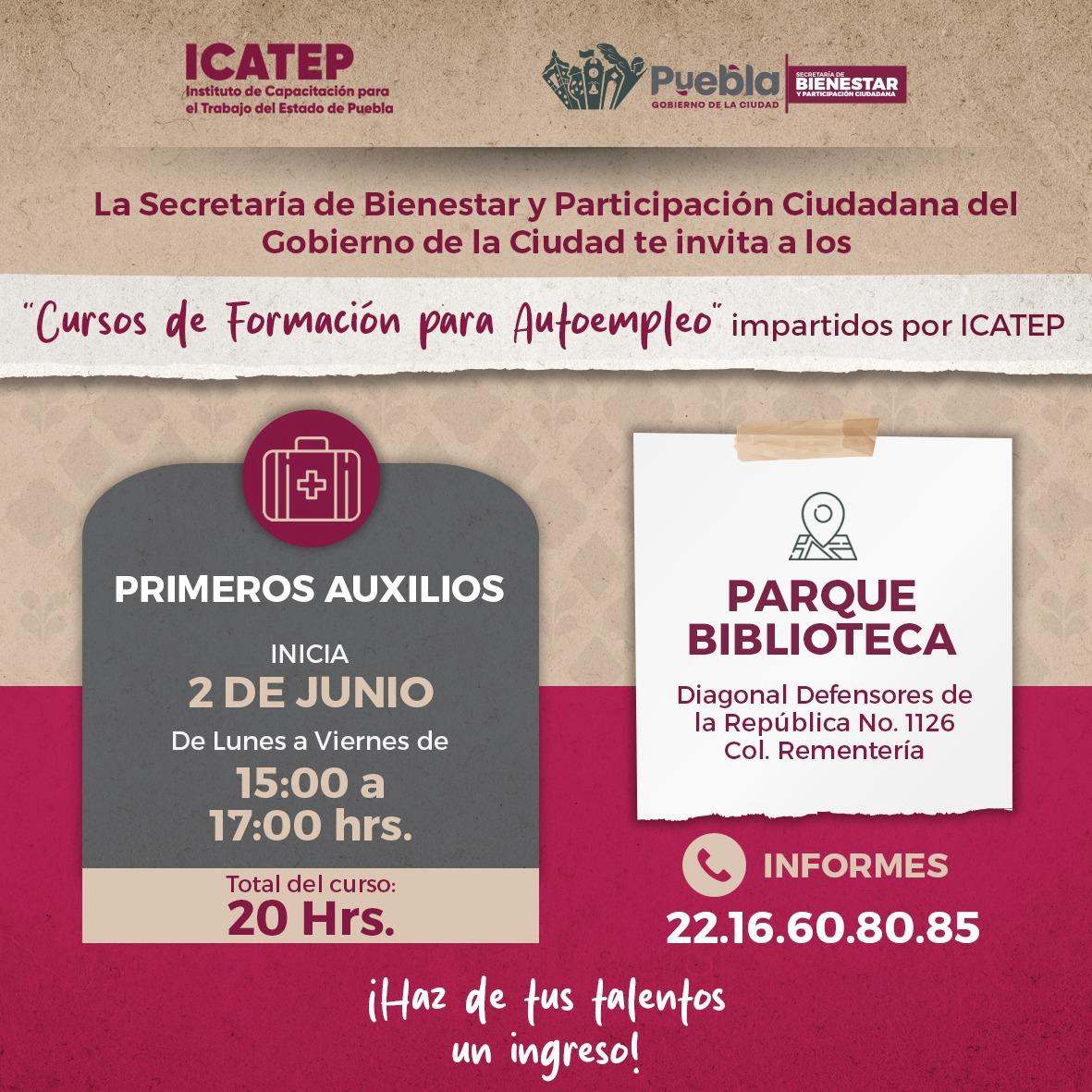 Los cursos gratuitos se impartirán en diversos espacios públicos, con valor curricular y enfoque en el autoempleo | Foto: Ayuntamiento de Puebla