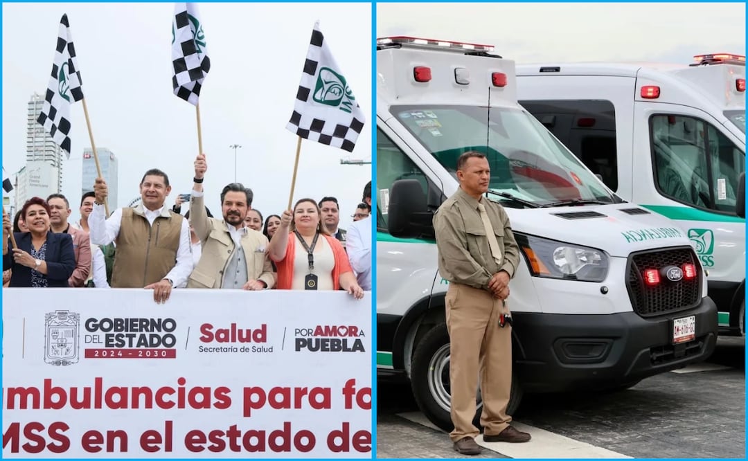 Nuevas ambulancias optimizan la atención médica del IMSS en Puebla | Foto: Gobierno de Puebla.