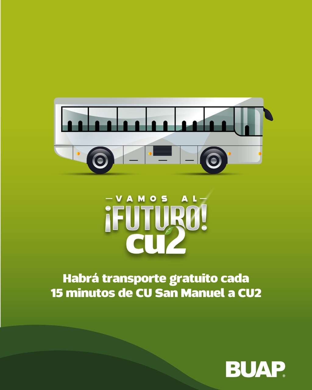El transporte de CU San Manuel a CU2 saldrá cada 15 minutos | EsImagen