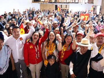 Liz Sánchez encabeza Congresos Municipales Extraordinarios del PT en Puebla