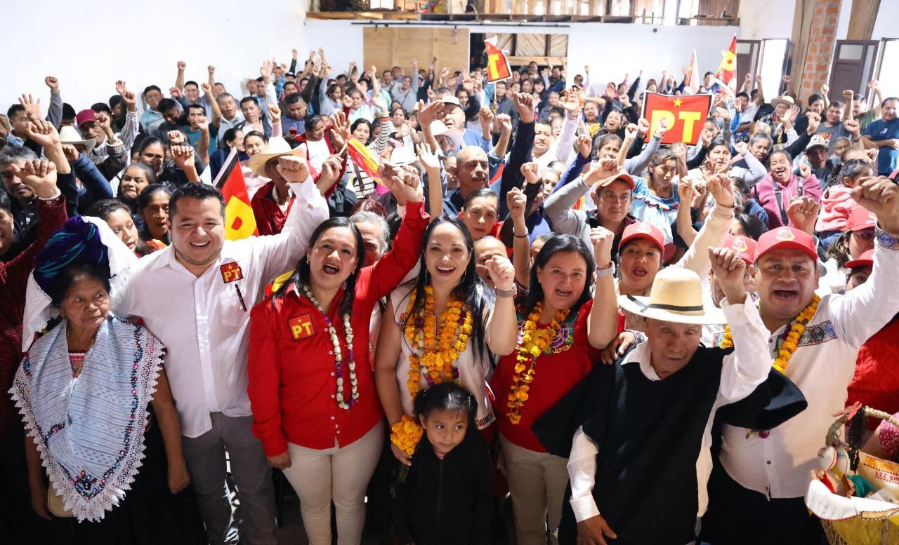 Liz Sánchez encabeza Congresos Municipales Extraordinarios del PT en Puebla